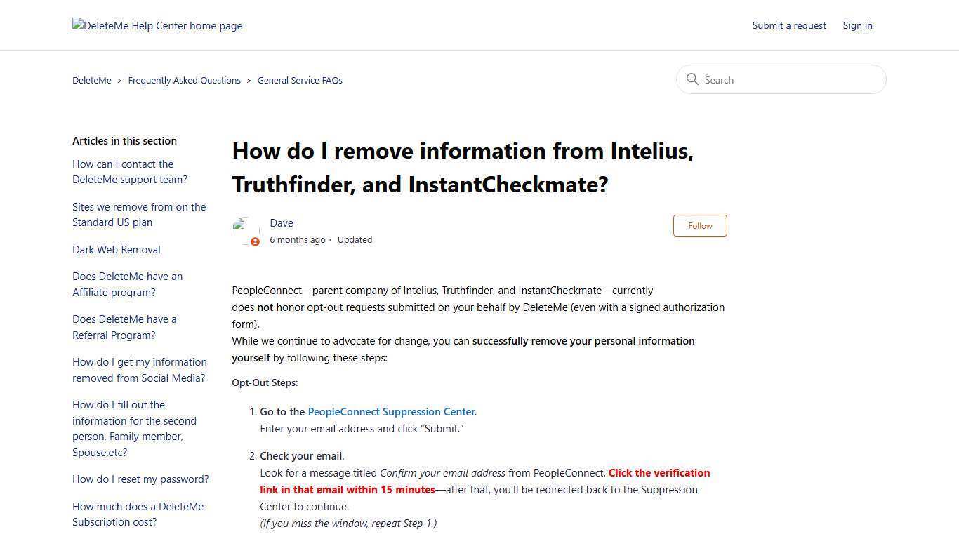 How do I remove information from Intelius, Truthfinder, and InstantCheckmate? – DeleteMe